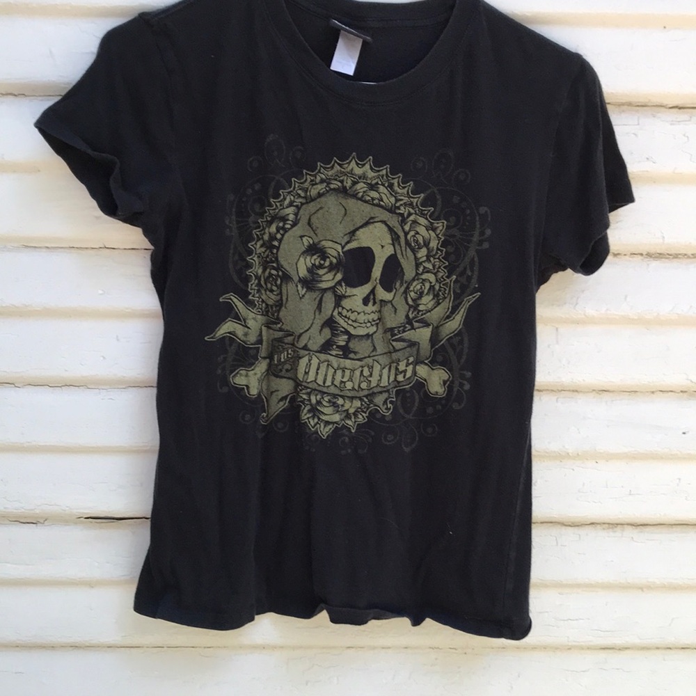 Vintage Rock Steady Los Muertos black “baby” tee Large
